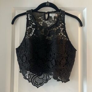 Black lace bralette top